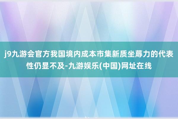 j9九游会官方我国境内成本市集新质坐蓐力的代表性仍显不及-九游娱乐(中国)网址在线