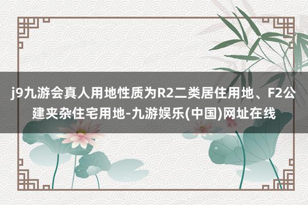 j9九游会真人用地性质为R2二类居住用地、F2公建夹杂住宅用地-九游娱乐(中国)网址在线