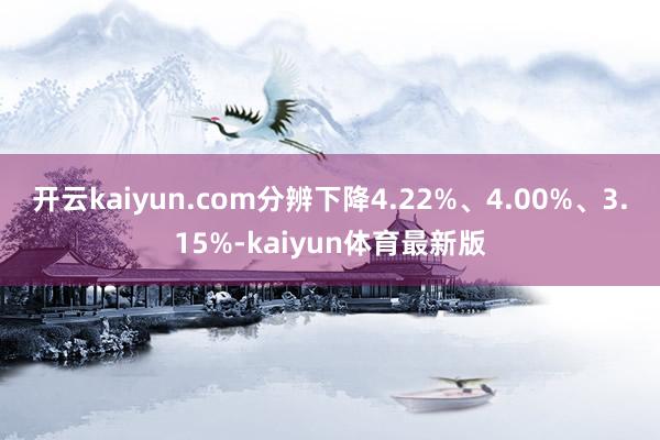 开云kaiyun.com分辨下降4.22%、4.00%、3.15%-kaiyun体育最新版