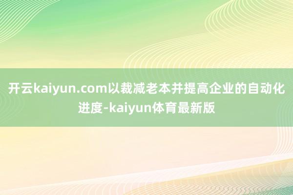 开云kaiyun.com以裁减老本并提高企业的自动化进度-kaiyun体育最新版